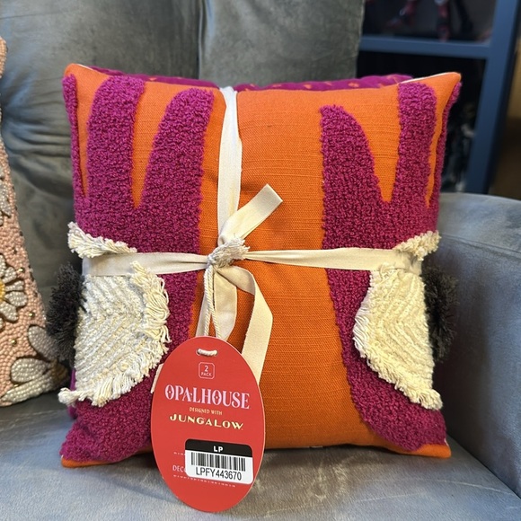 Opalhouse Orange and Pink Decorative Pillows, Set Of 2, NWT - Picture 2 of 5